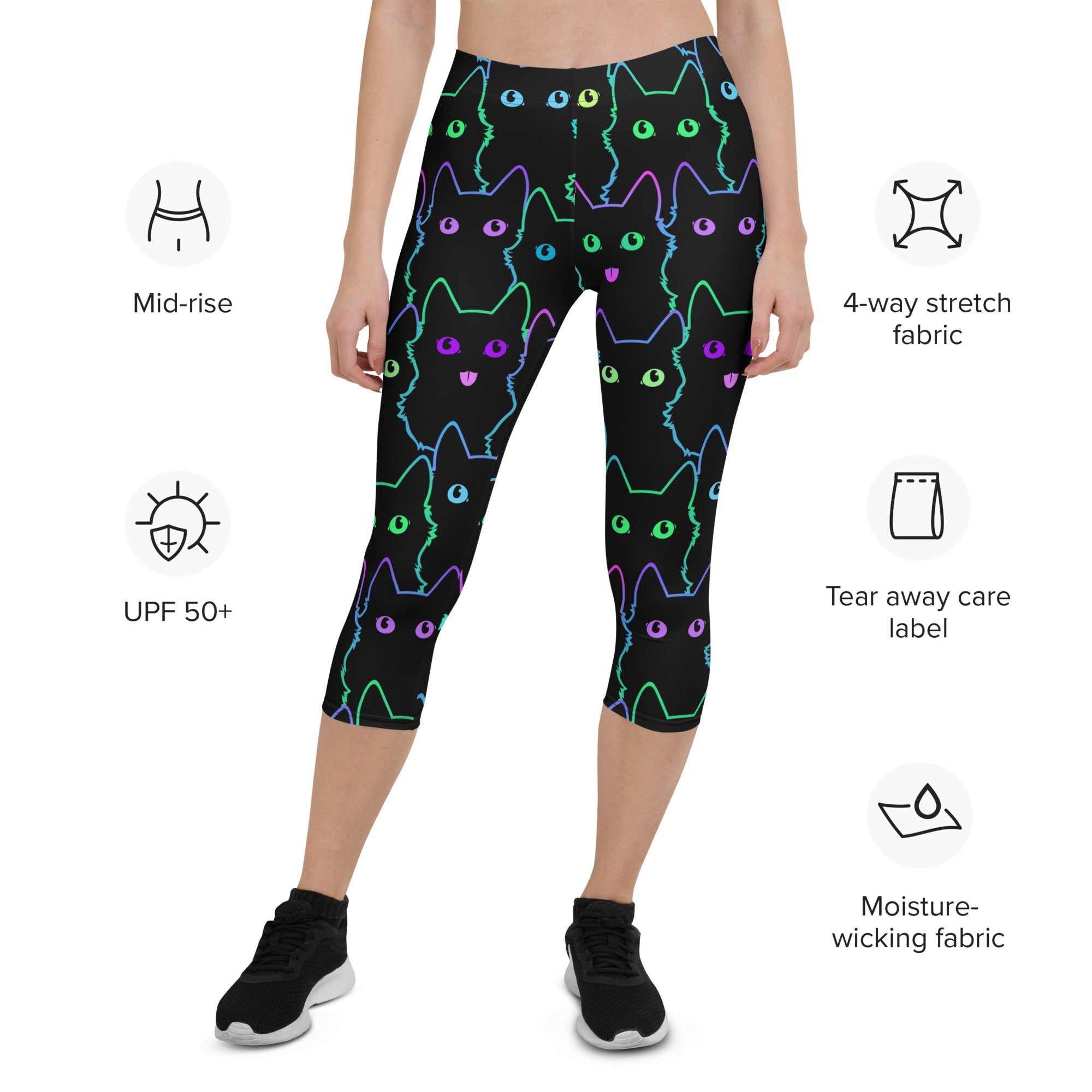 Neon Kitties Capris