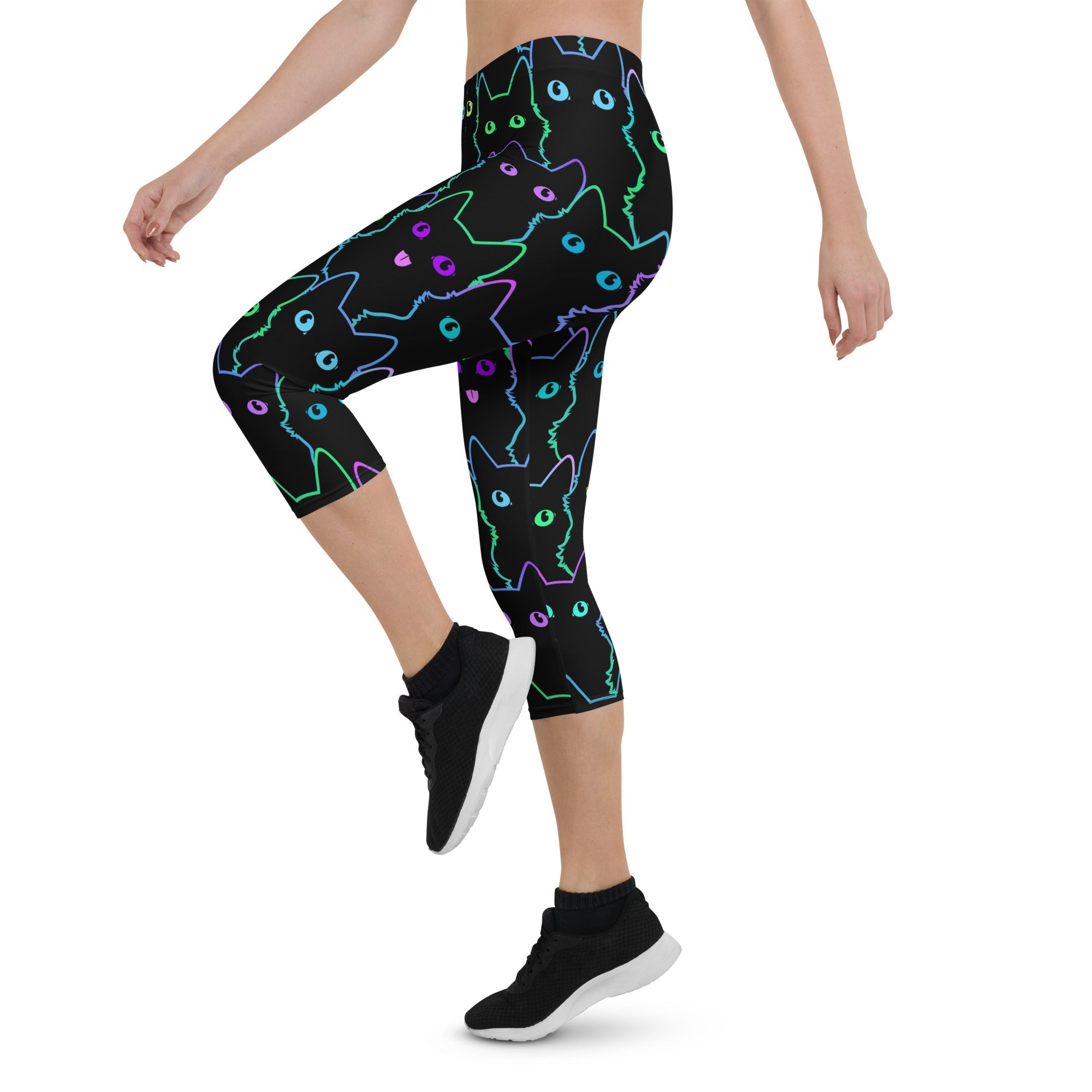 Neon Kitties Capris