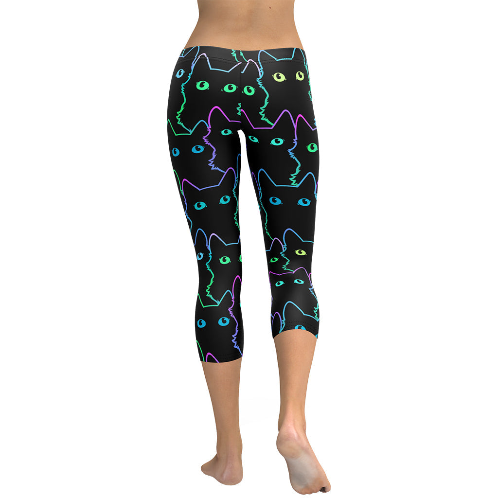 Neon Kitties Capris