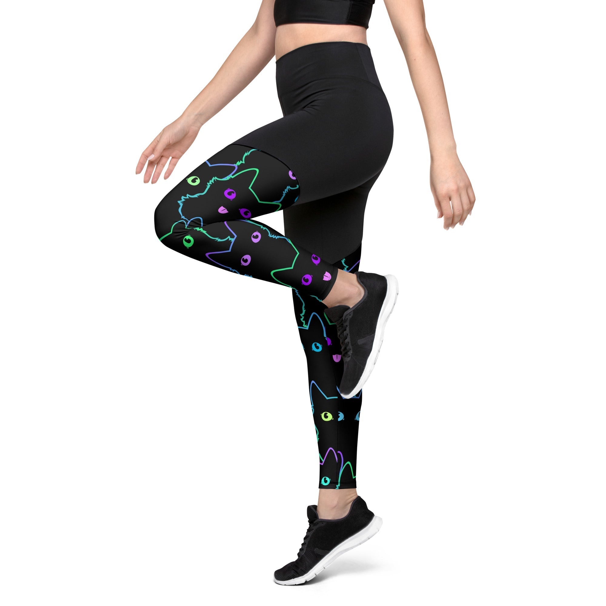 Neon Kitties Compression Leggings