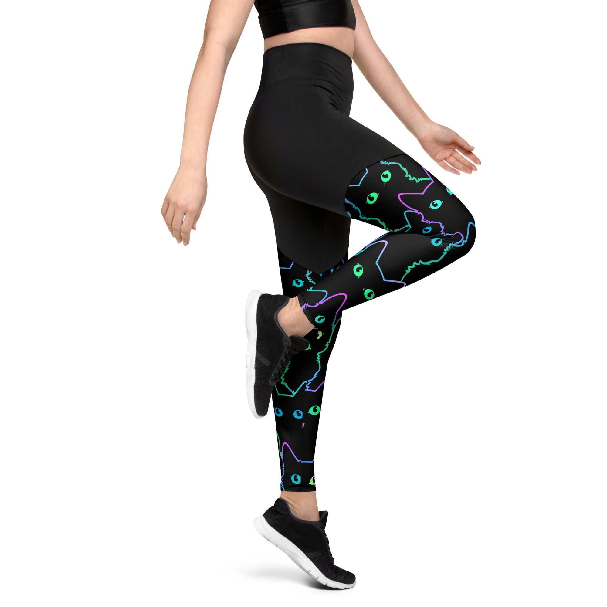 Neon Kitties Compression Leggings