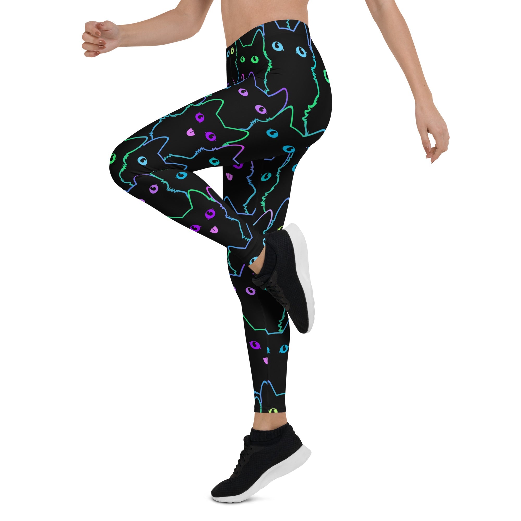 Neon Kitties Leggings