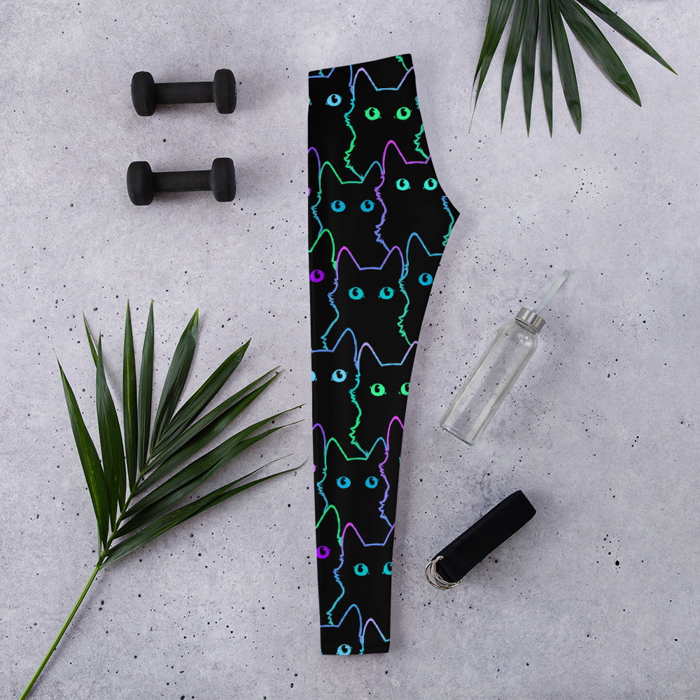 Neon Kitties Leggings