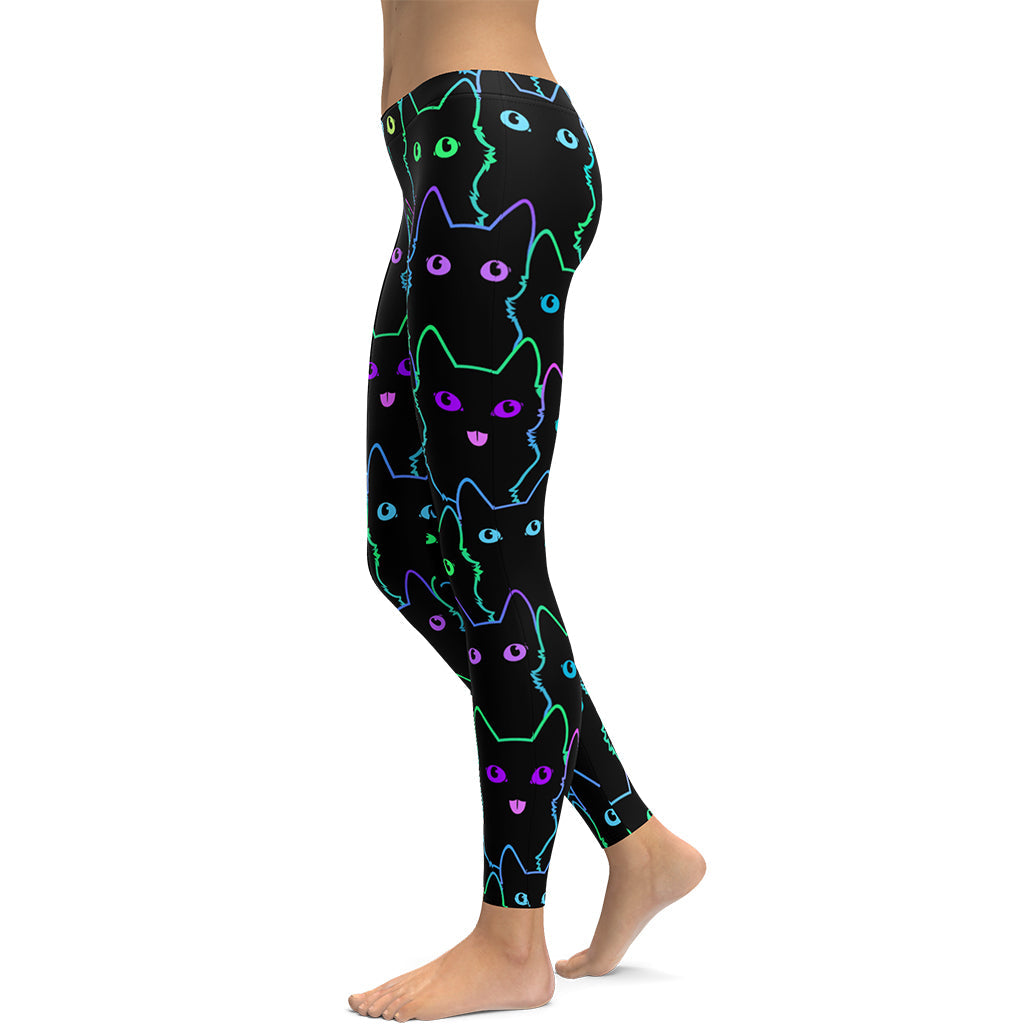 Neon Kitties Leggings