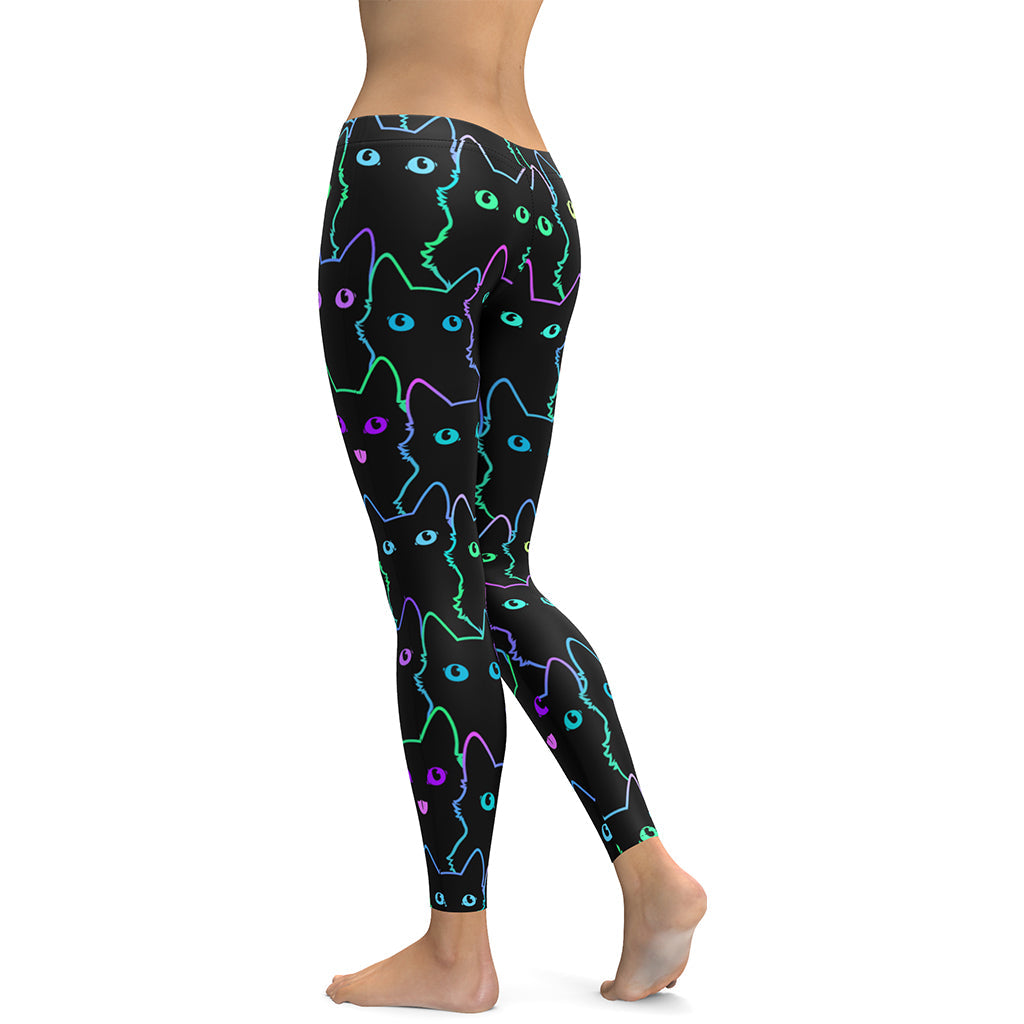 Neon Kitties Leggings