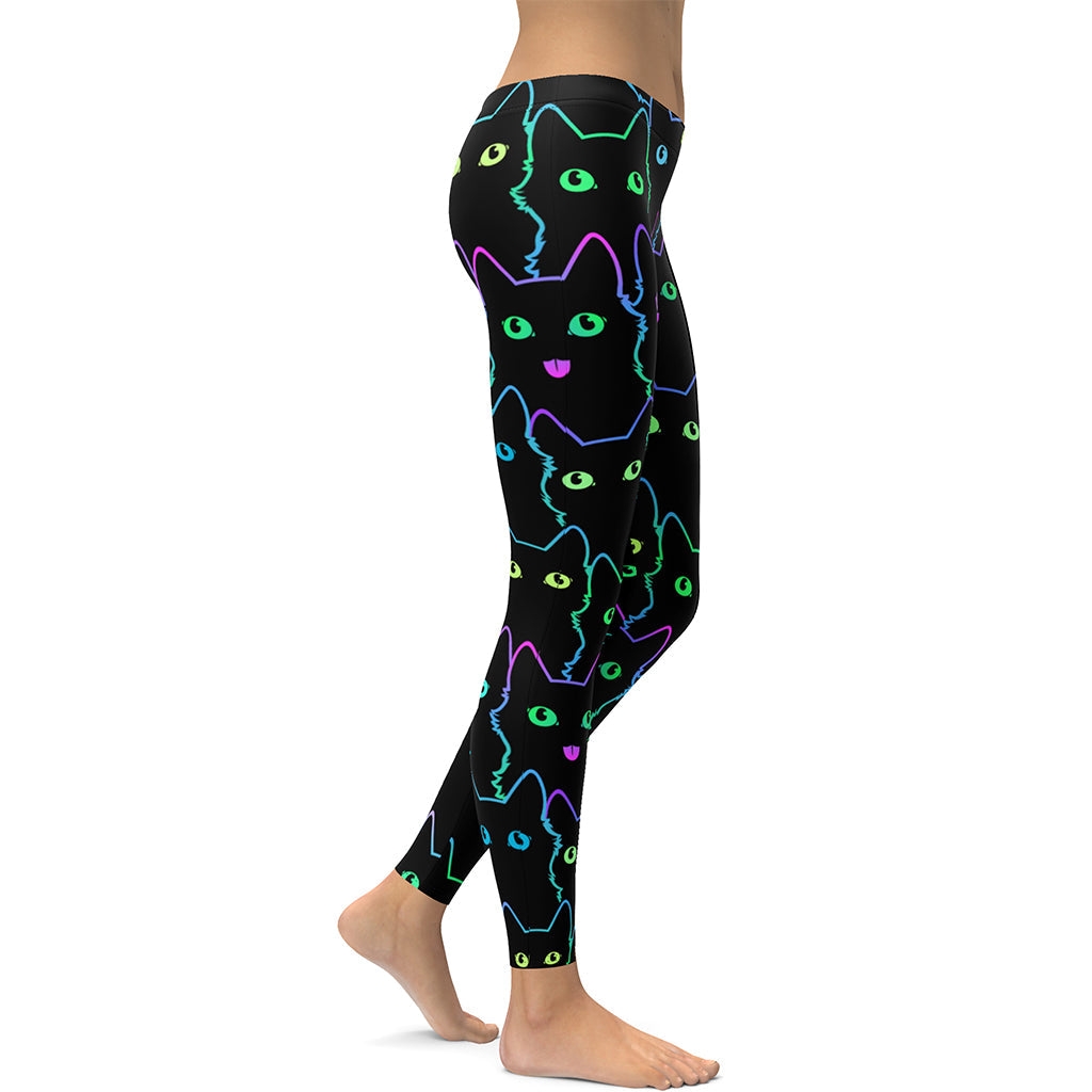 Neon Kitties Leggings