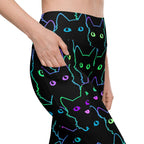 Neon Kitties Leggings With Pockets