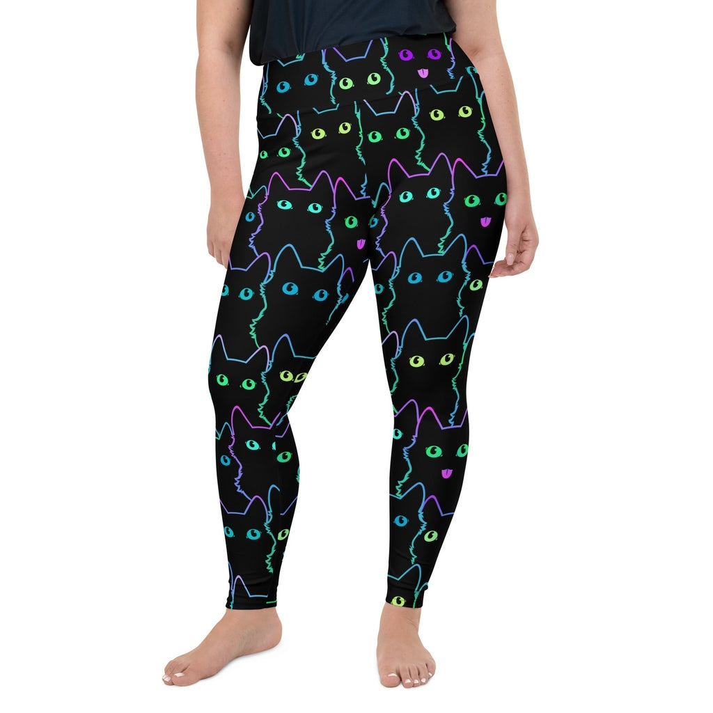 Neon Kitties Plus Size Leggings