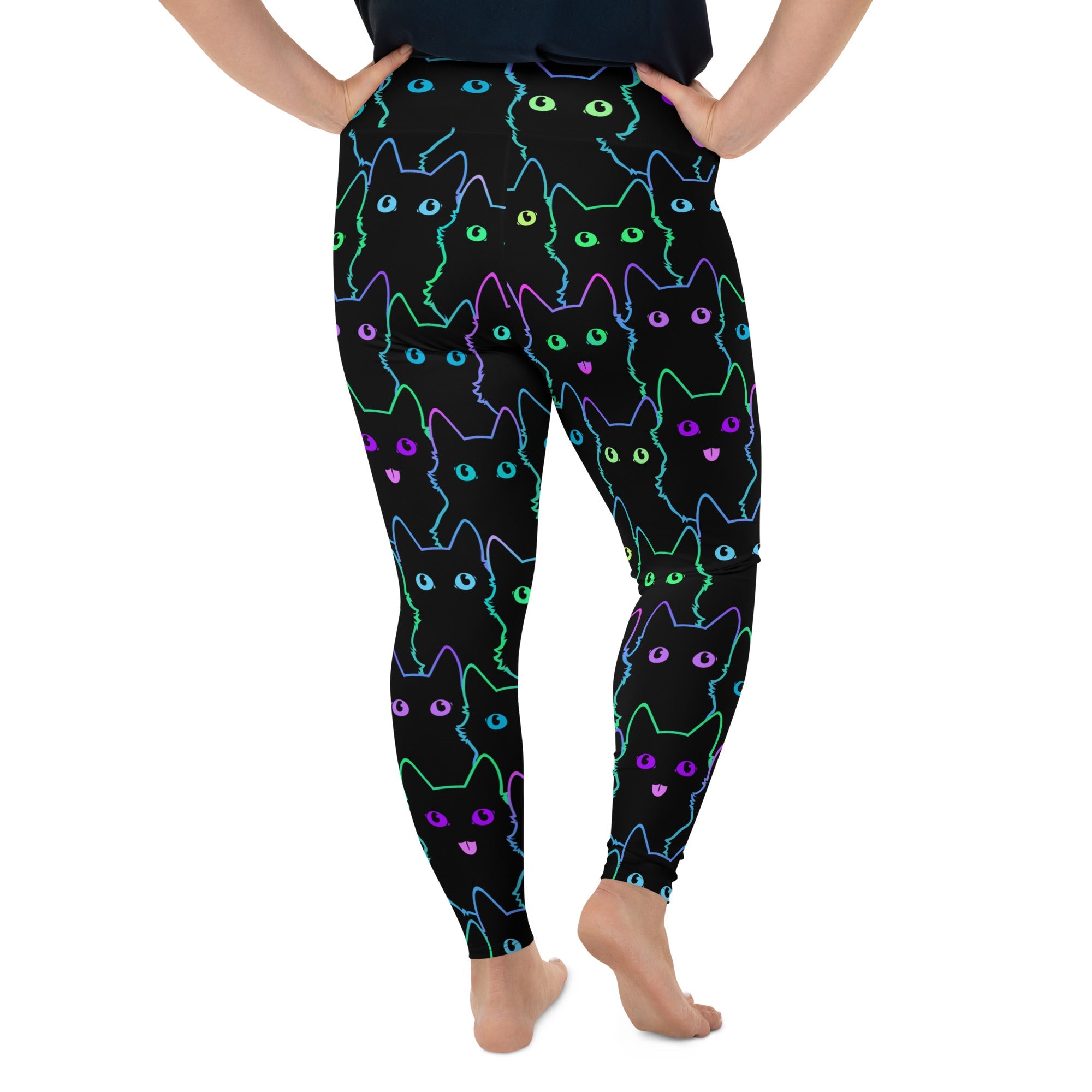 Neon Kitties Plus Size Leggings