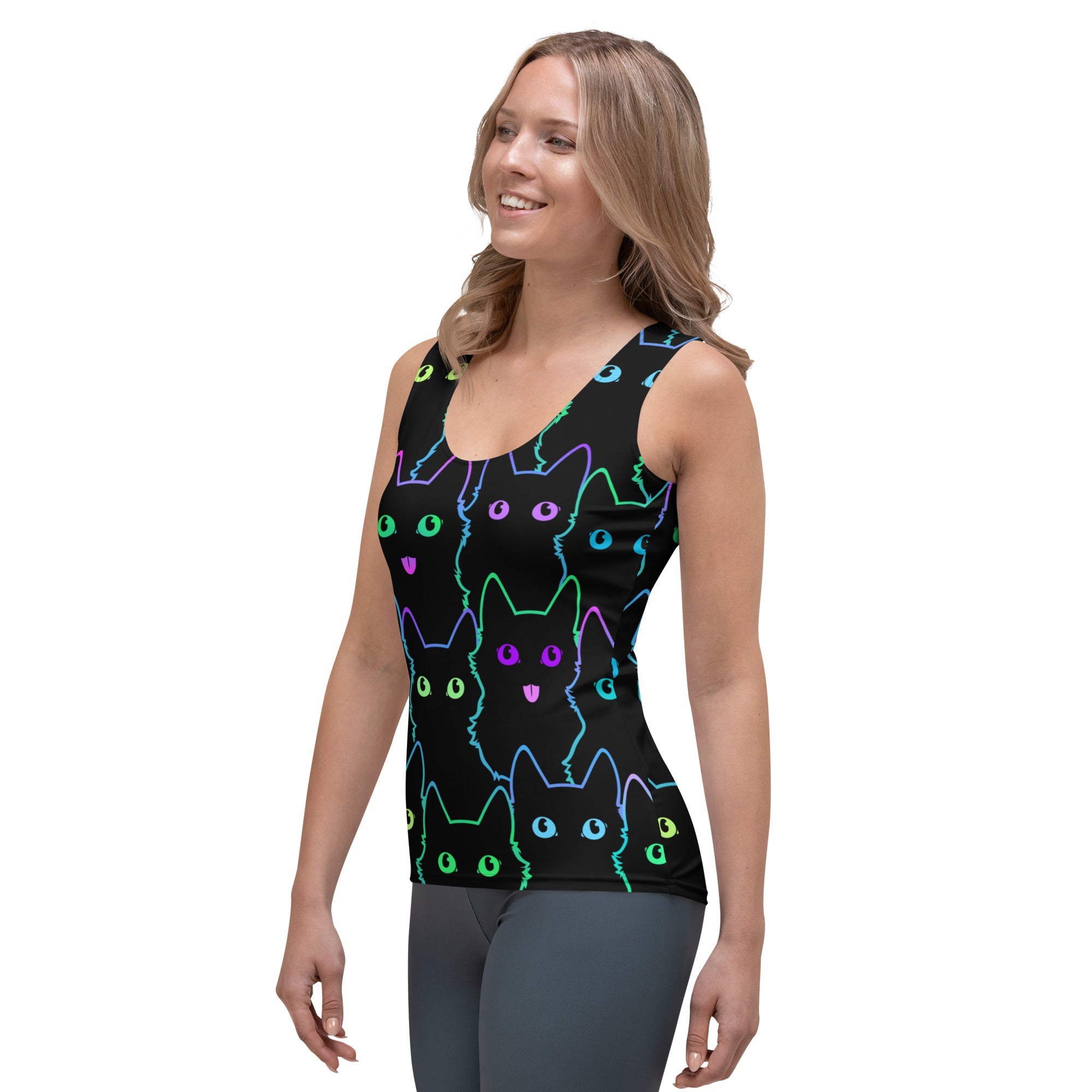 Neon Kitties Tank Top