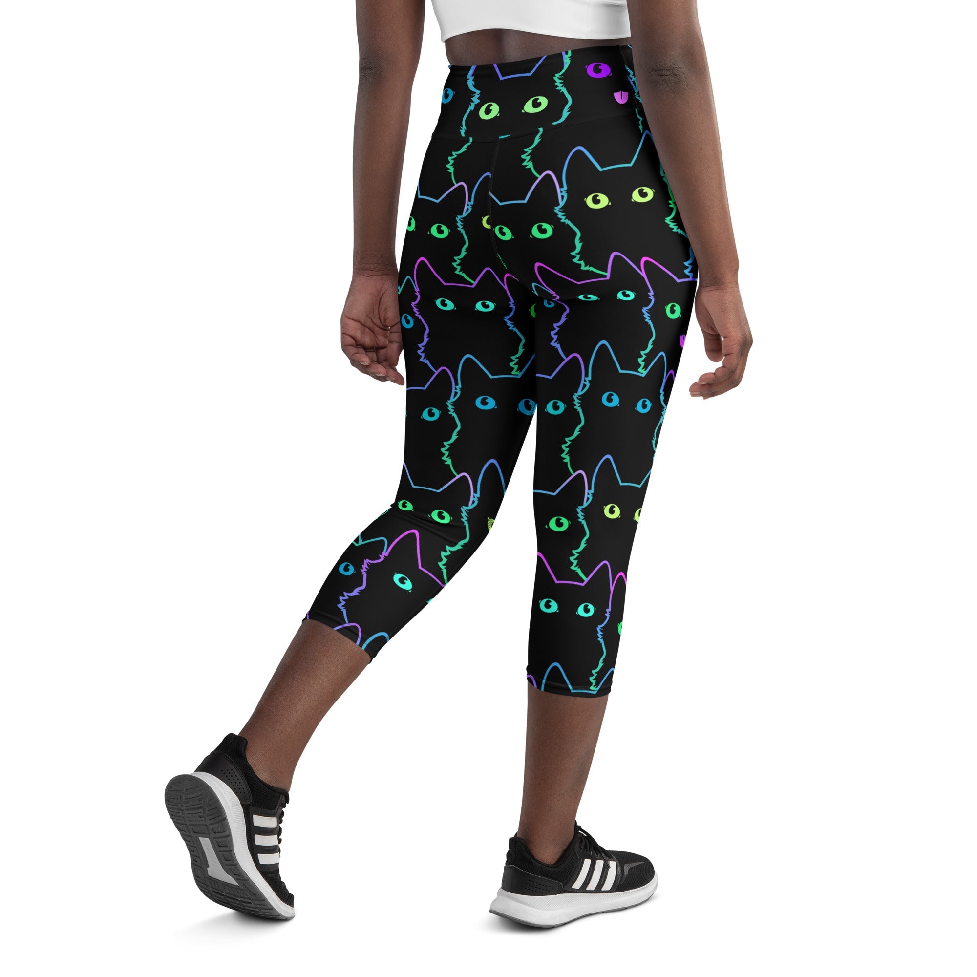 Neon Kitties Yoga Capris
