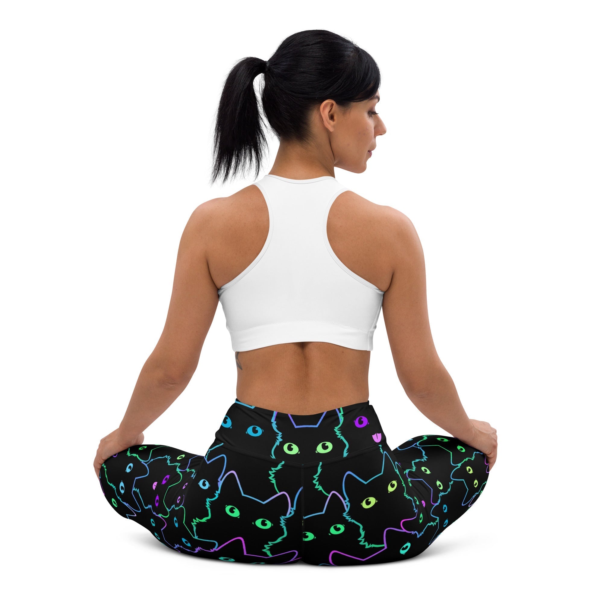 Neon Kitties Yoga Leggings