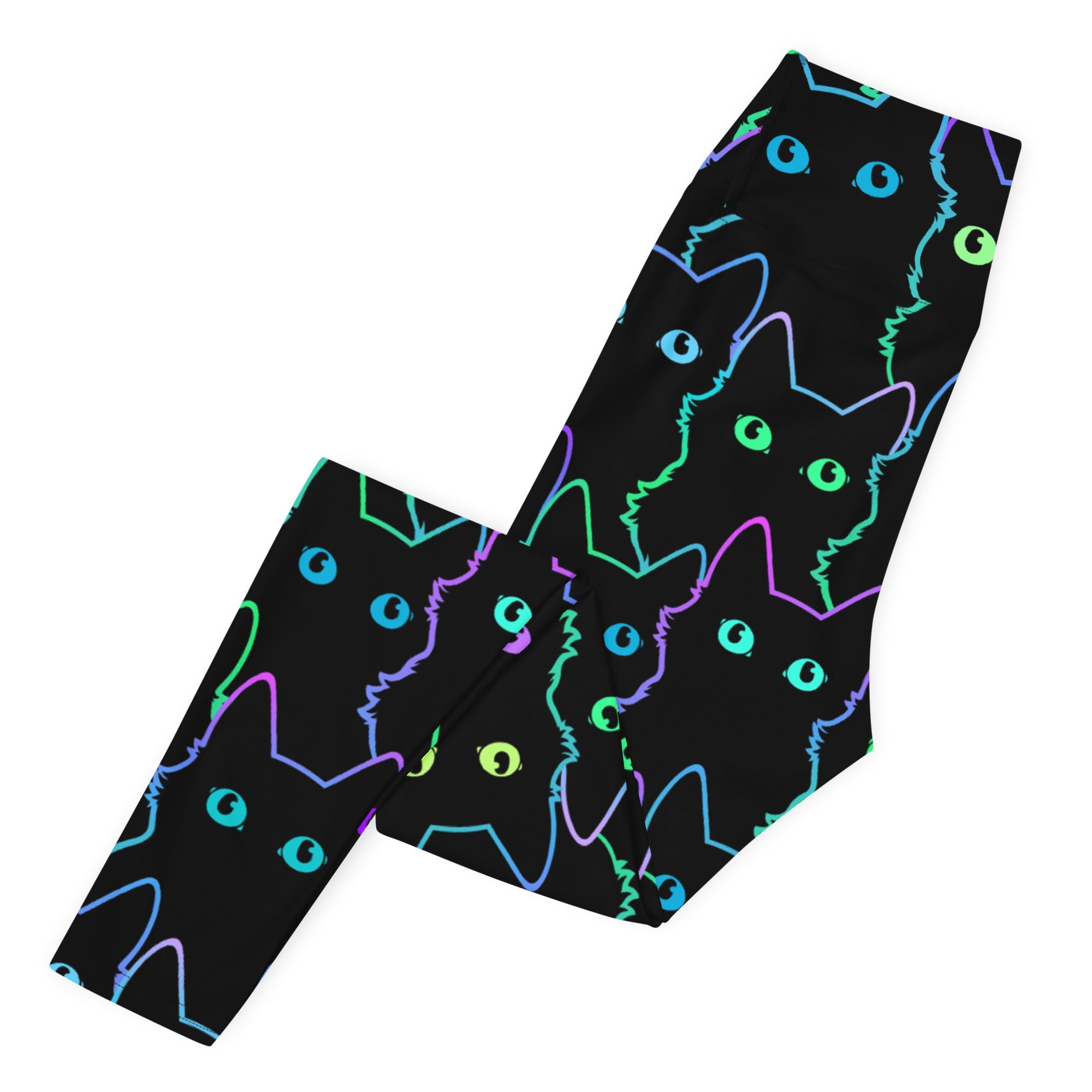 Neon Kitties Yoga Leggings