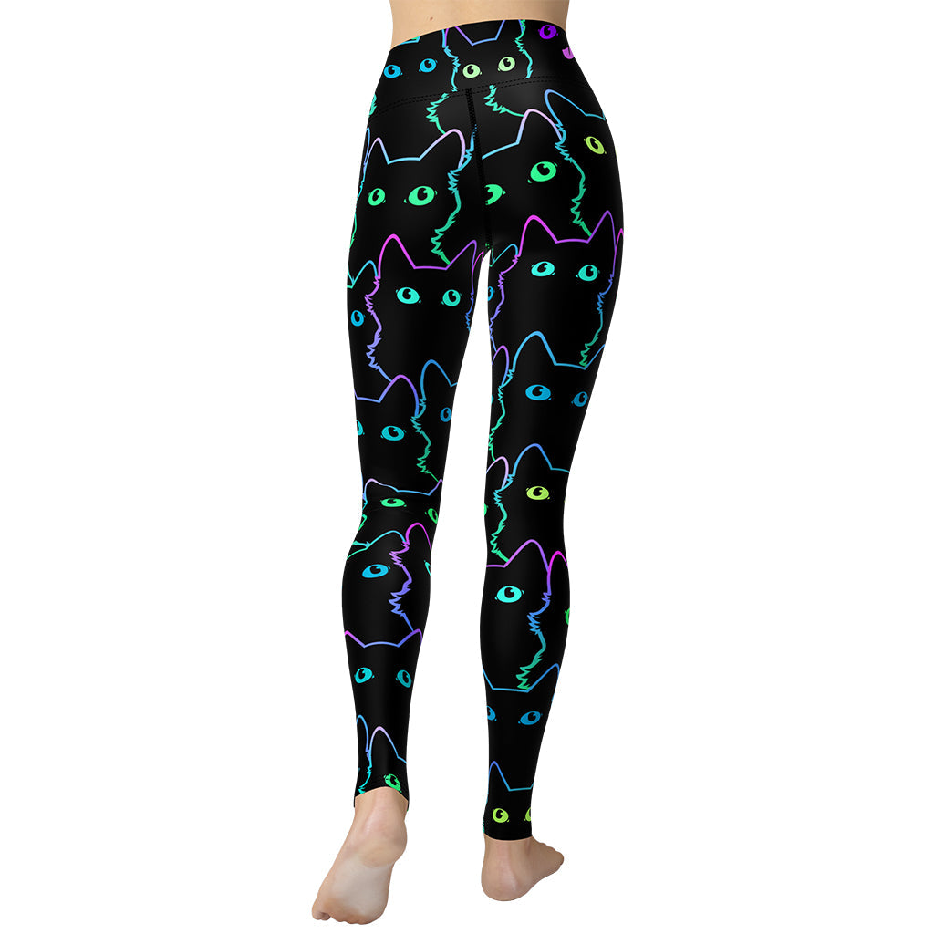 Neon Kitties Yoga Leggings