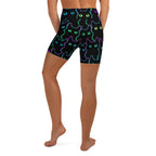 Neon Kitties Yoga Shorts