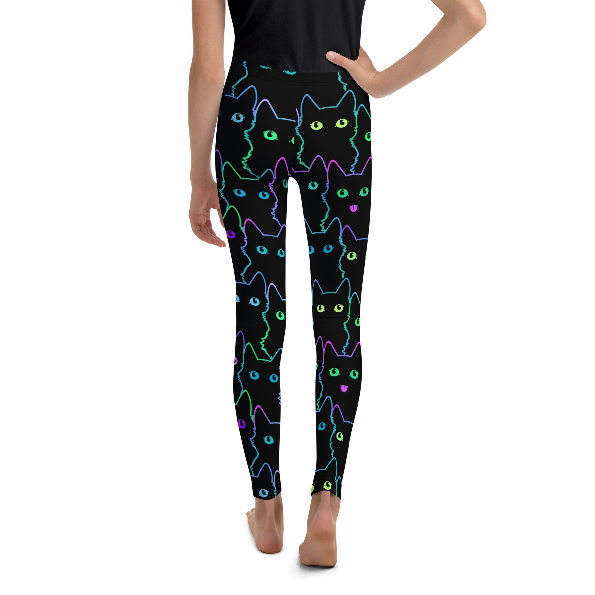 Neon Kitties Youth Leggings