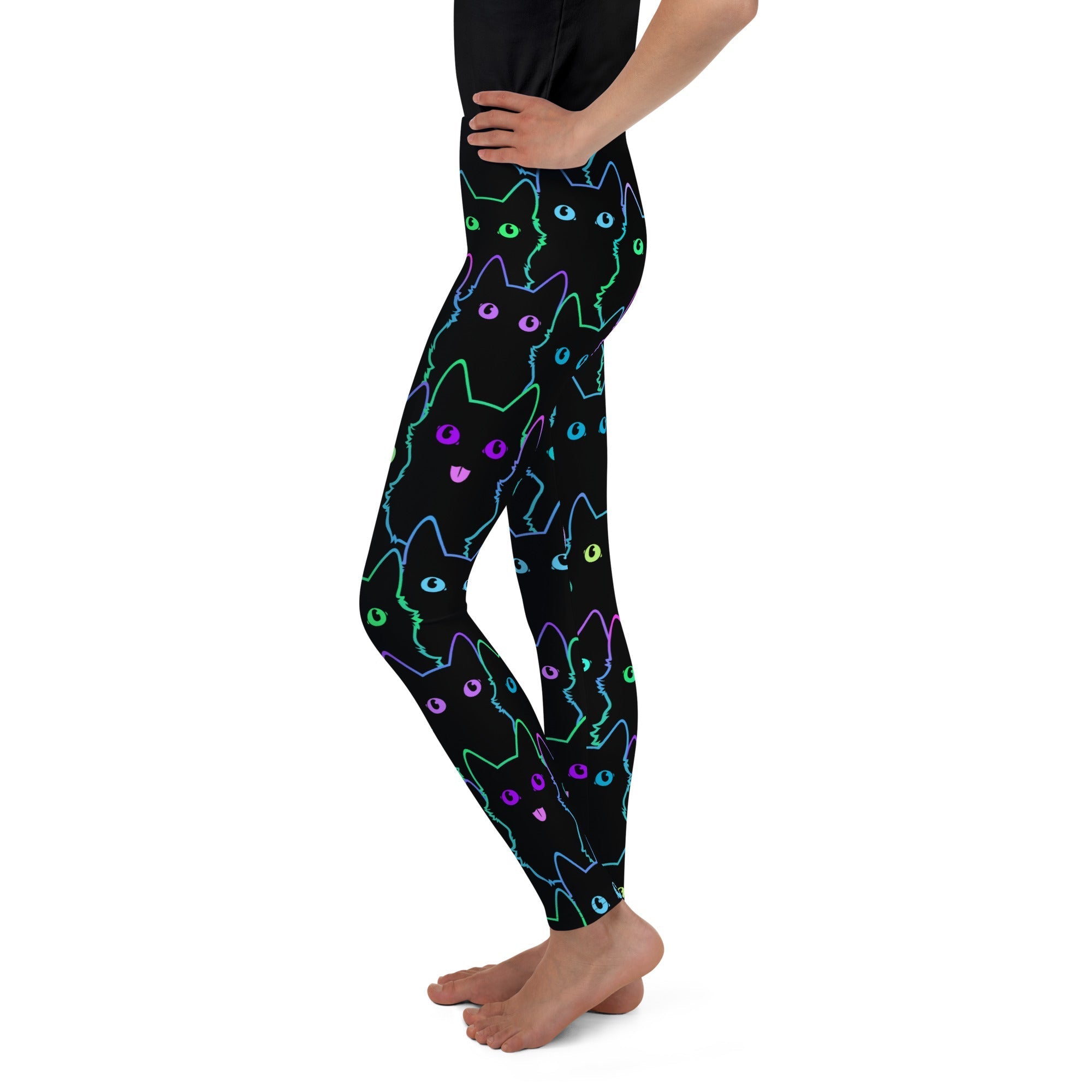 Neon Kitties Youth Leggings