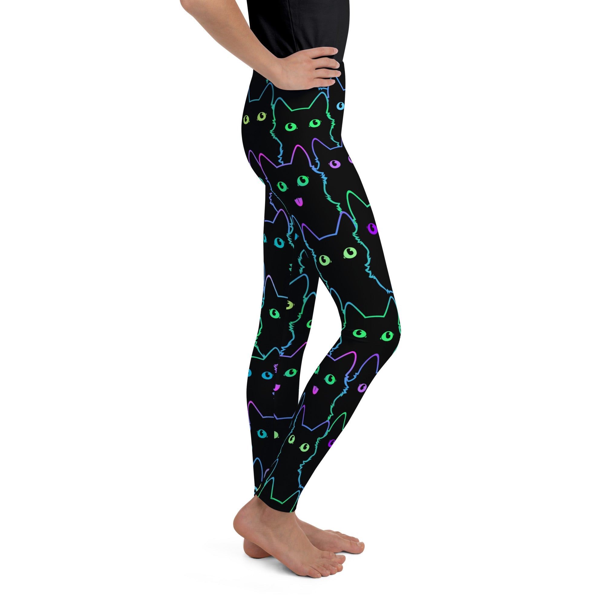 Neon Kitties Youth Leggings