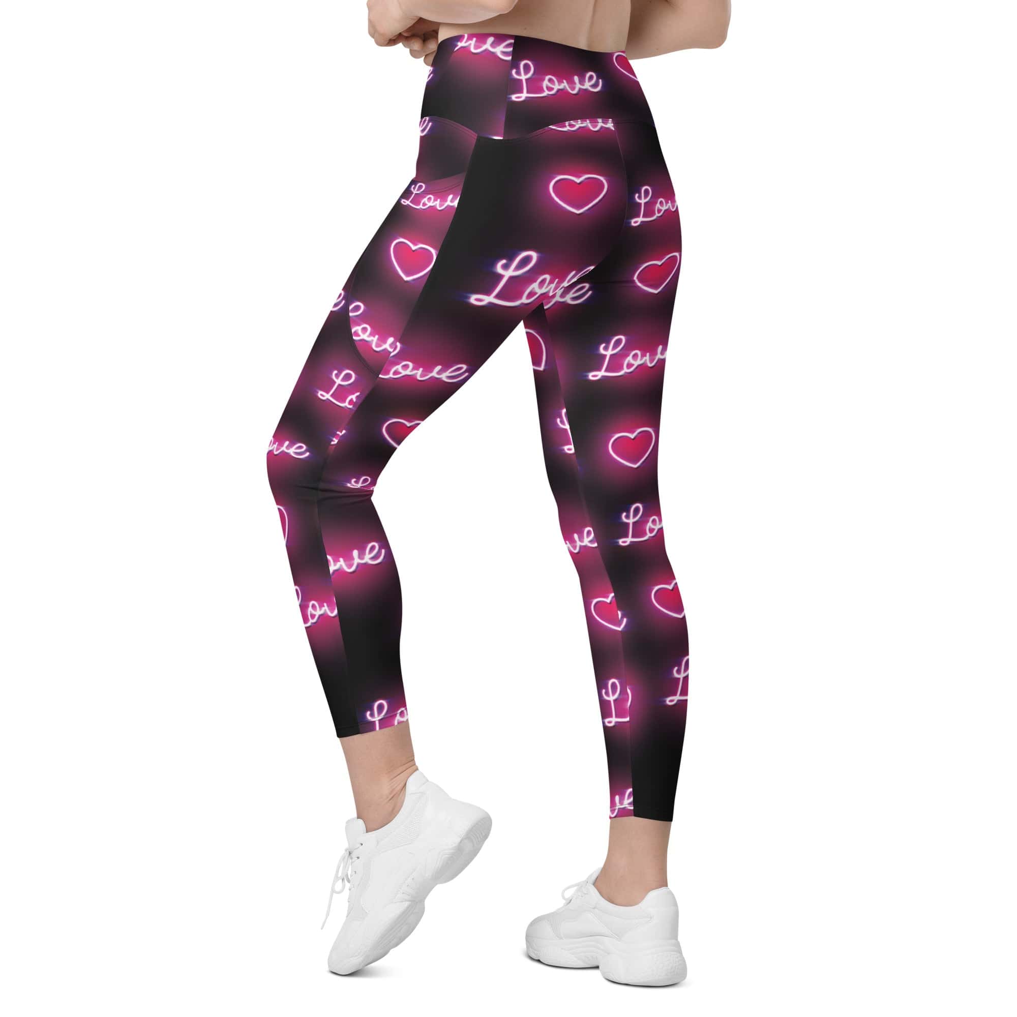 Neon Love Leggings With Pockets