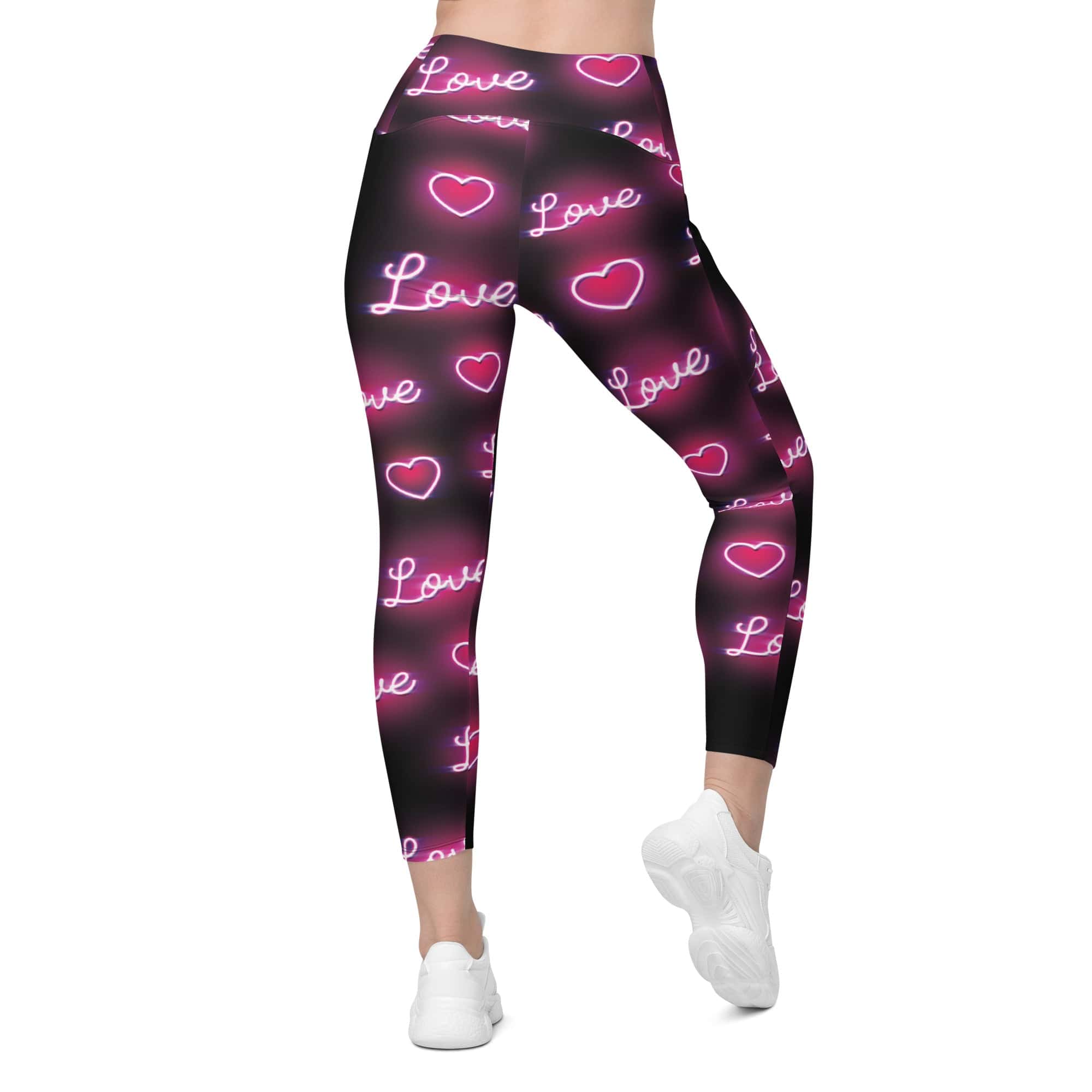 Neon Love Leggings With Pockets