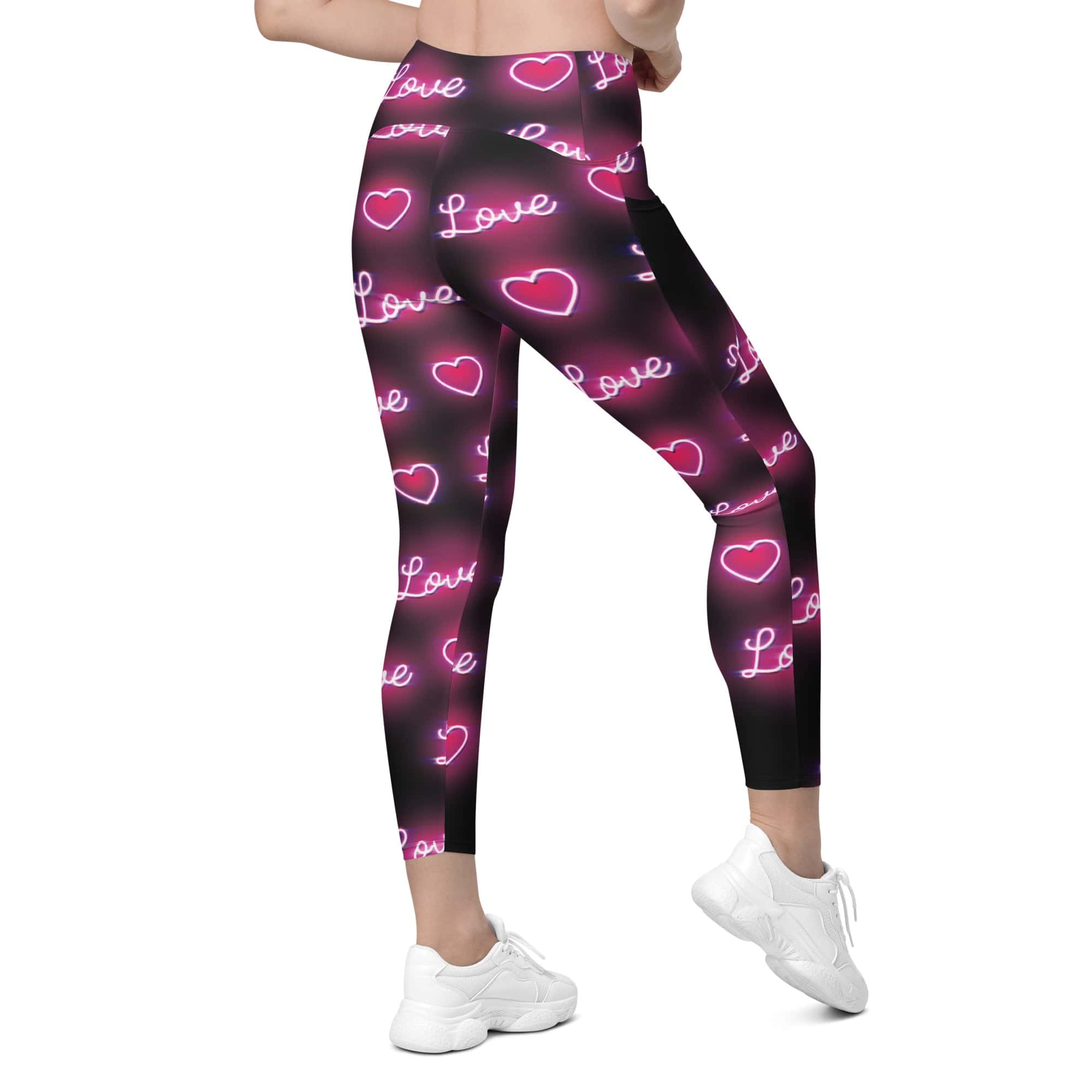 Neon Love Leggings With Pockets