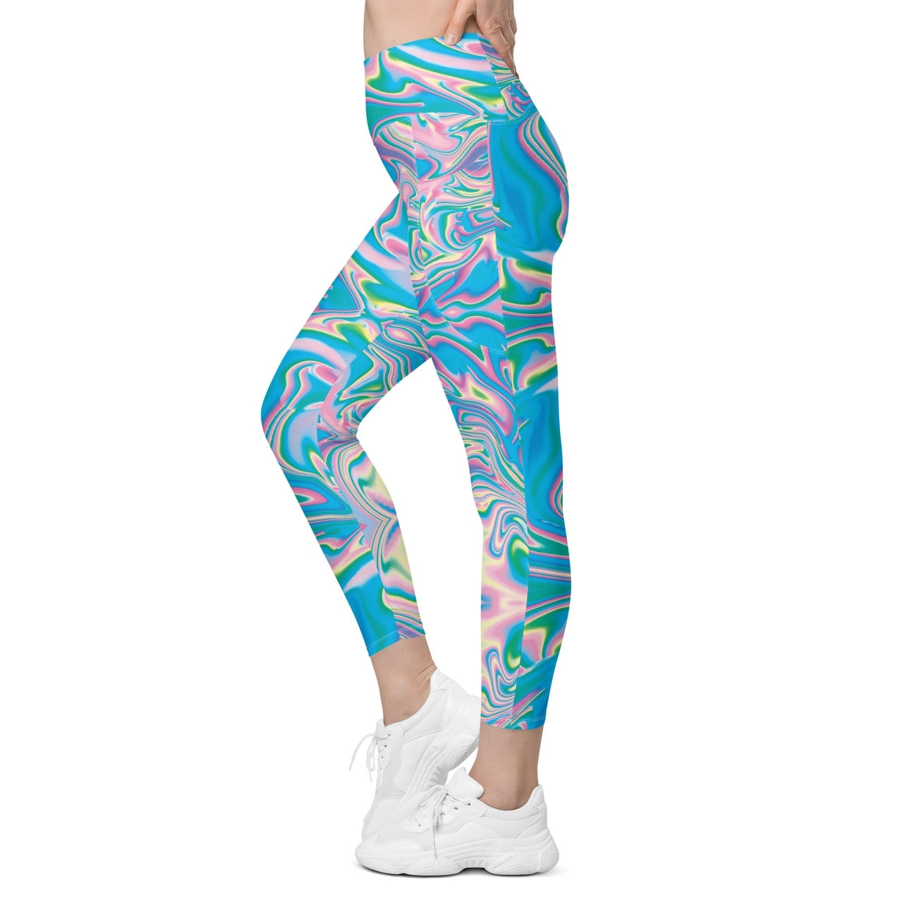 Neon Psychedelic Leggings with Pockets