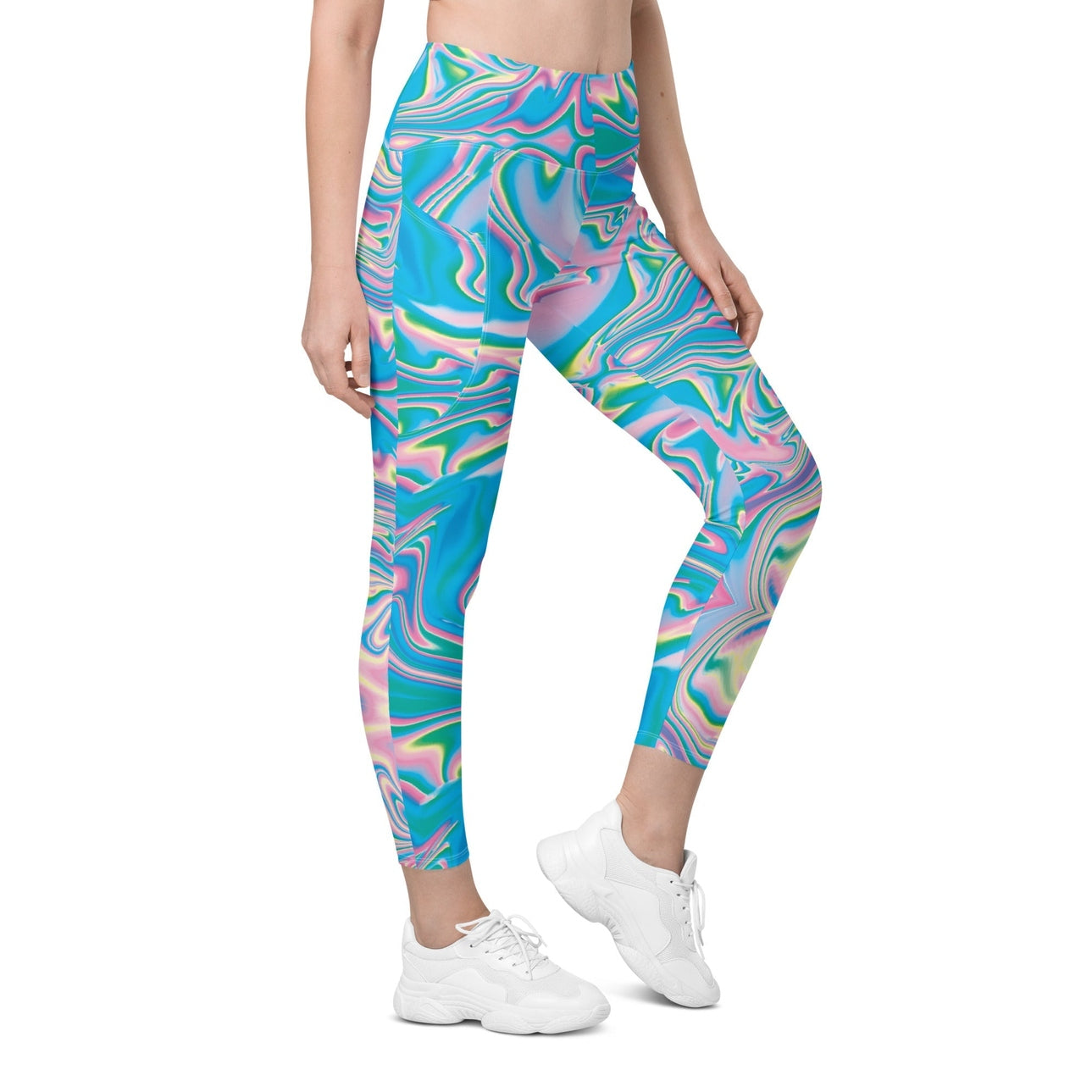 Neon Psychedelic Leggings with Pockets