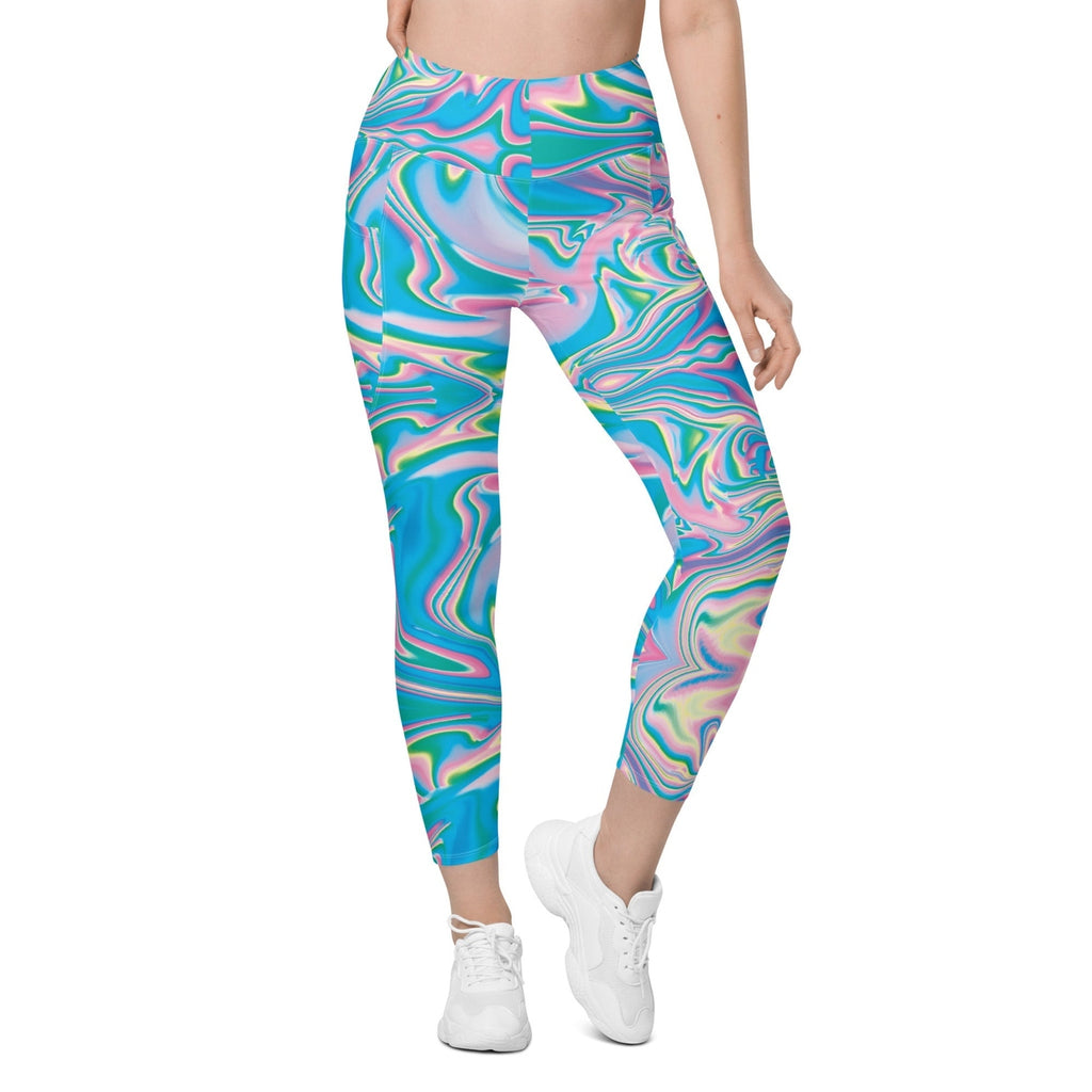 Neon Psychedelic Leggings with Pockets