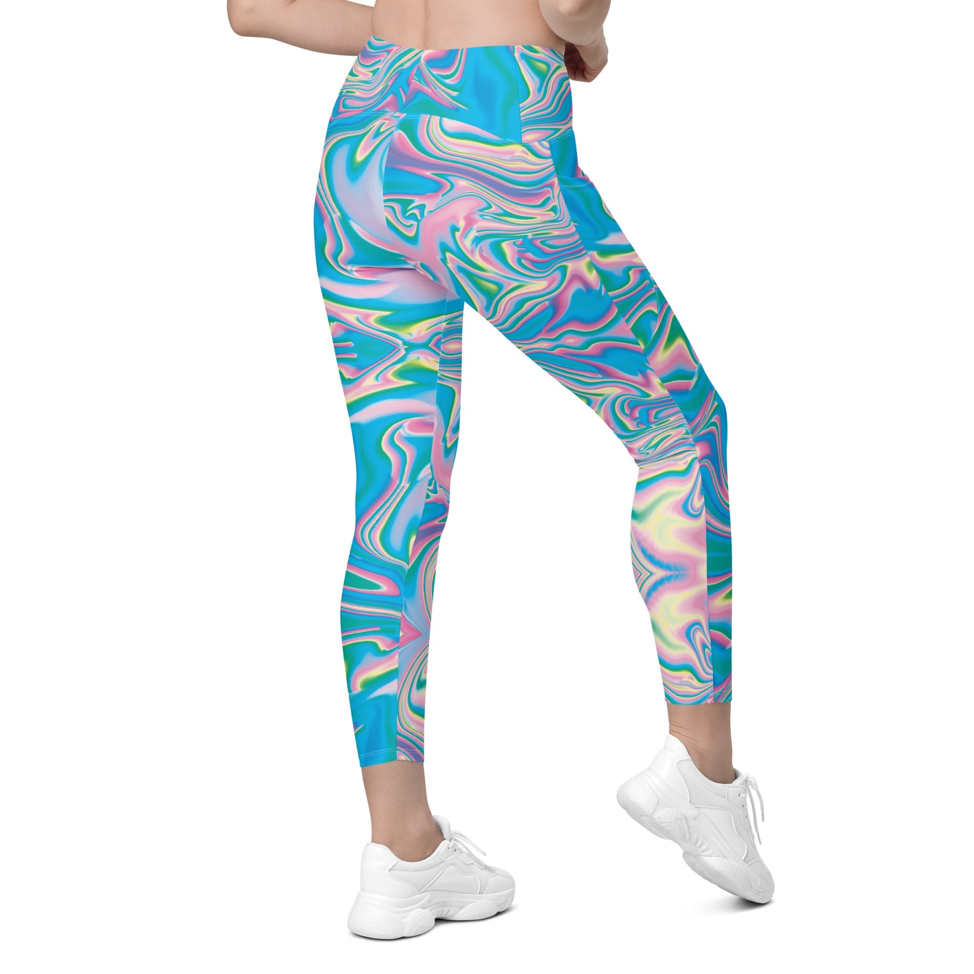 Neon Psychedelic Leggings with Pockets