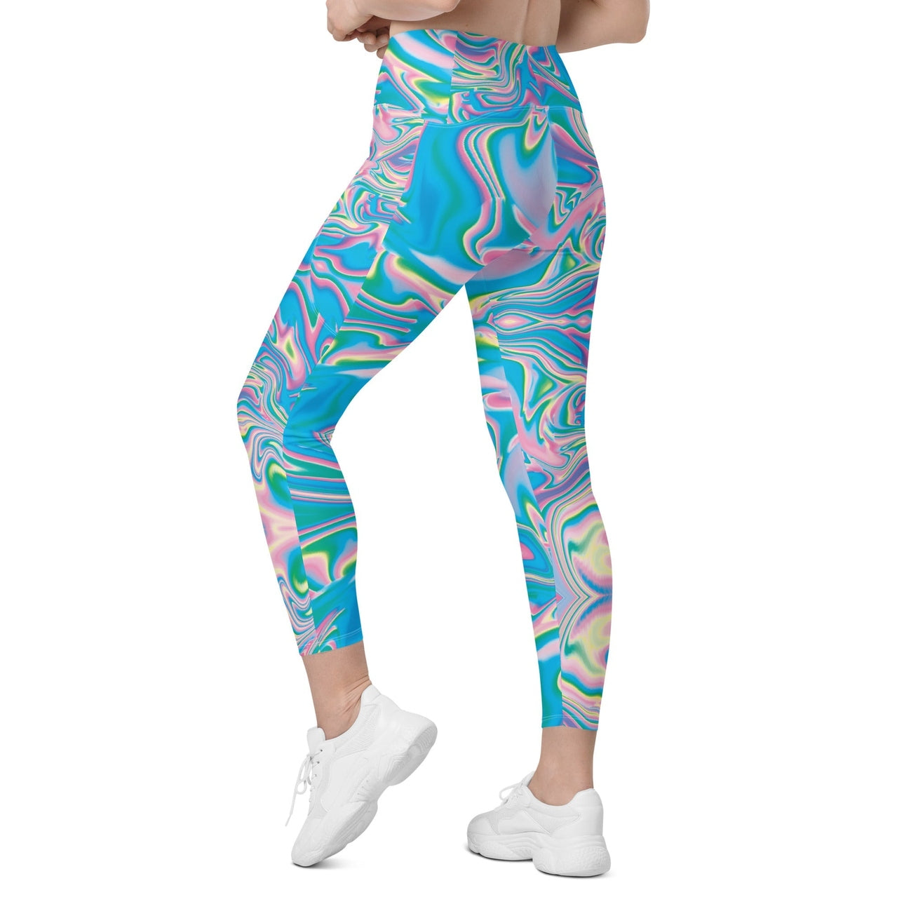 Neon Psychedelic Leggings with Pockets