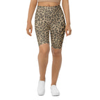 Neutral Leopard Biker Shorts