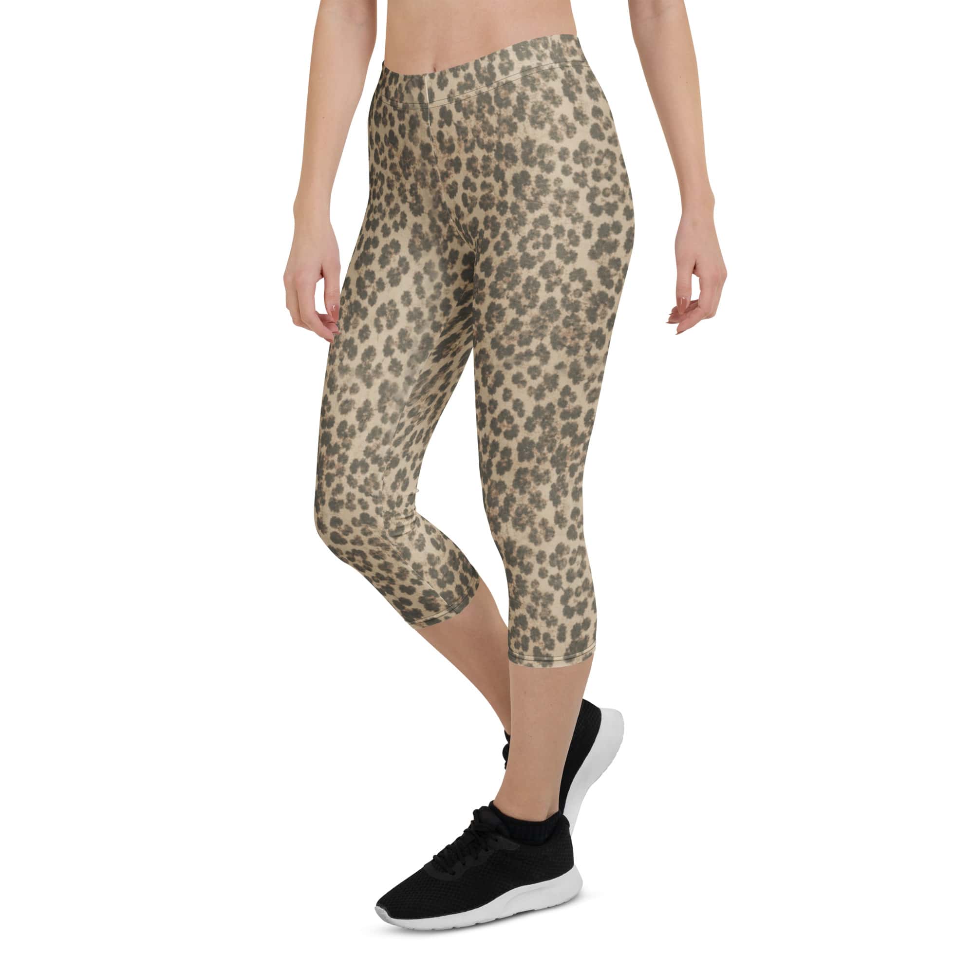 Neutral Leopard Capris