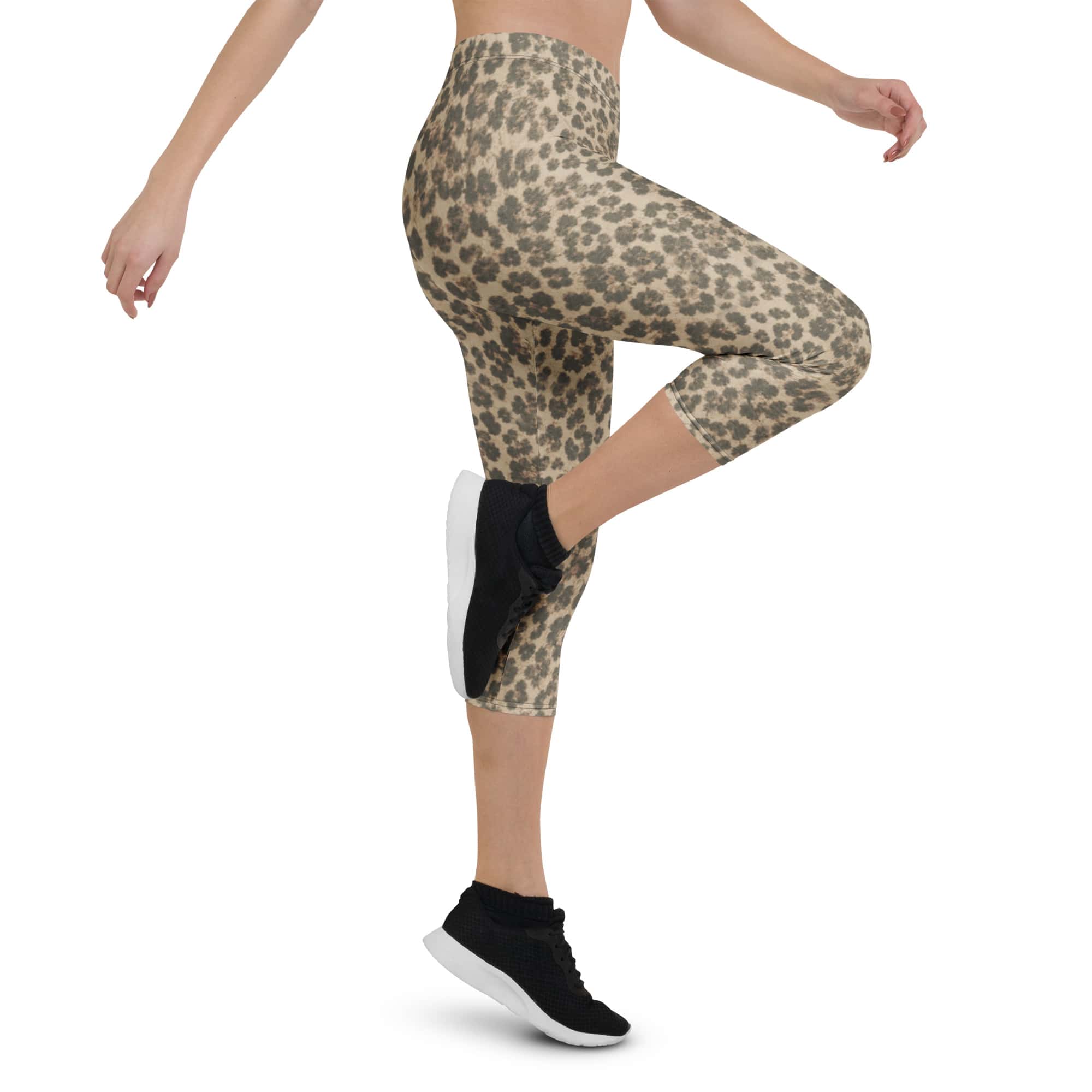 Neutral Leopard Capris