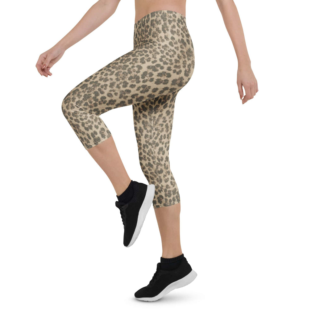 Neutral Leopard Capris