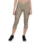 Neutral Leopard Capris
