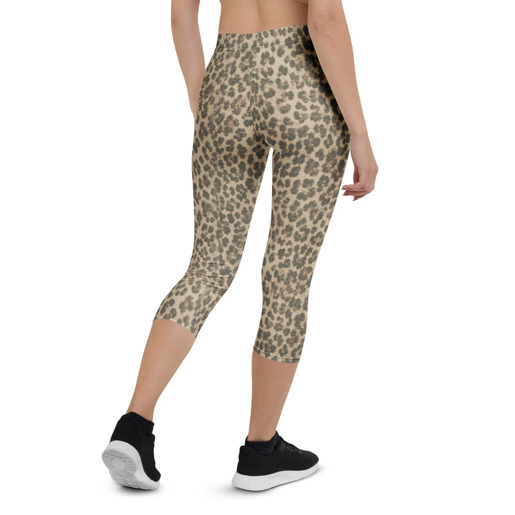 Neutral Leopard Capris