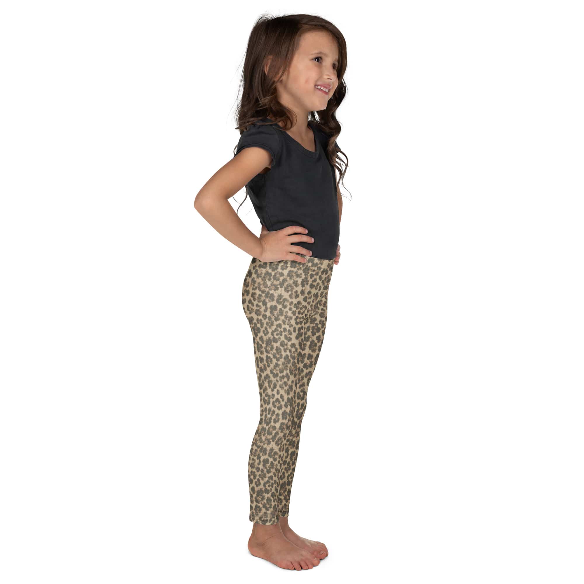 Neutral Leopard Kid's Leggings