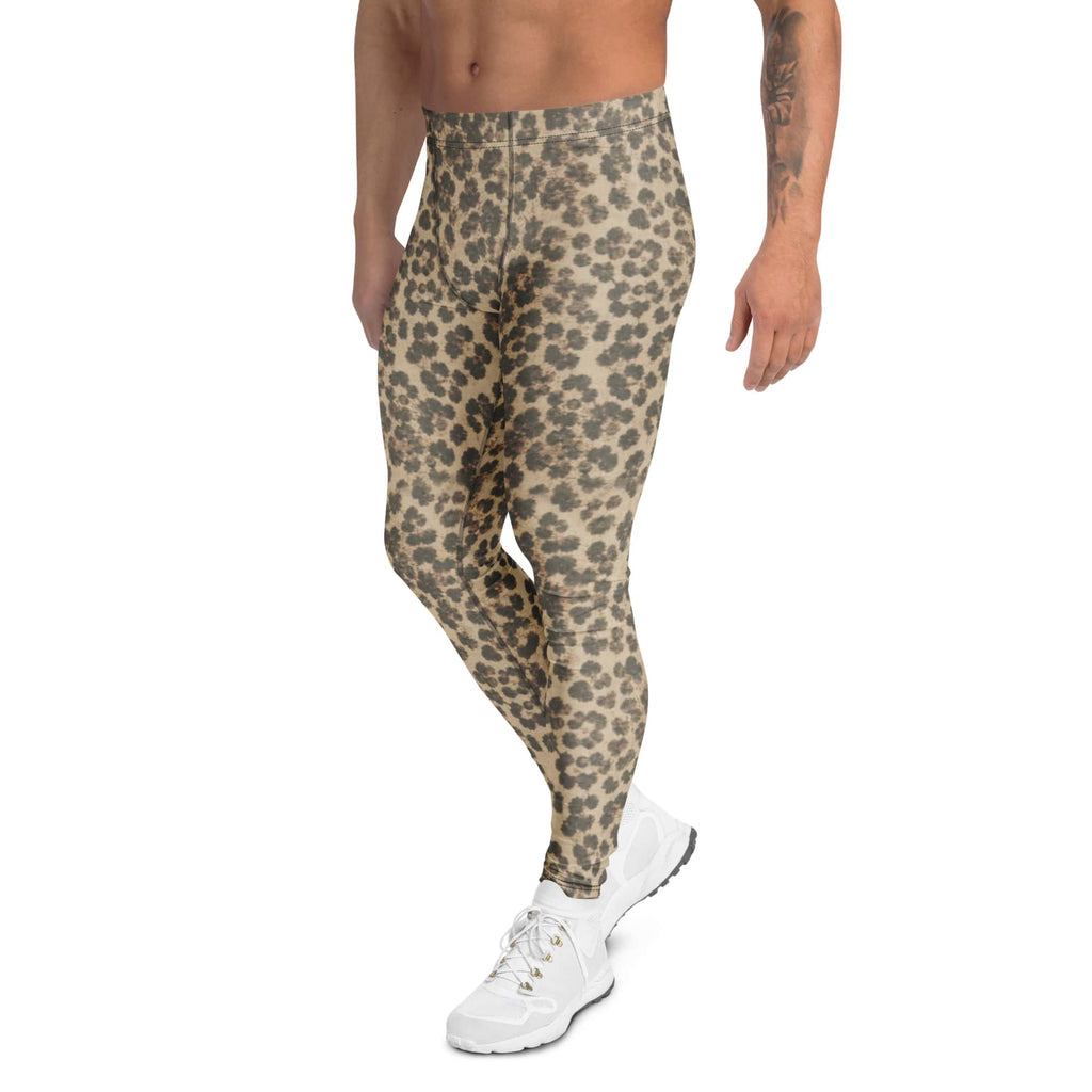 Neutral Leopard Men's Leggings