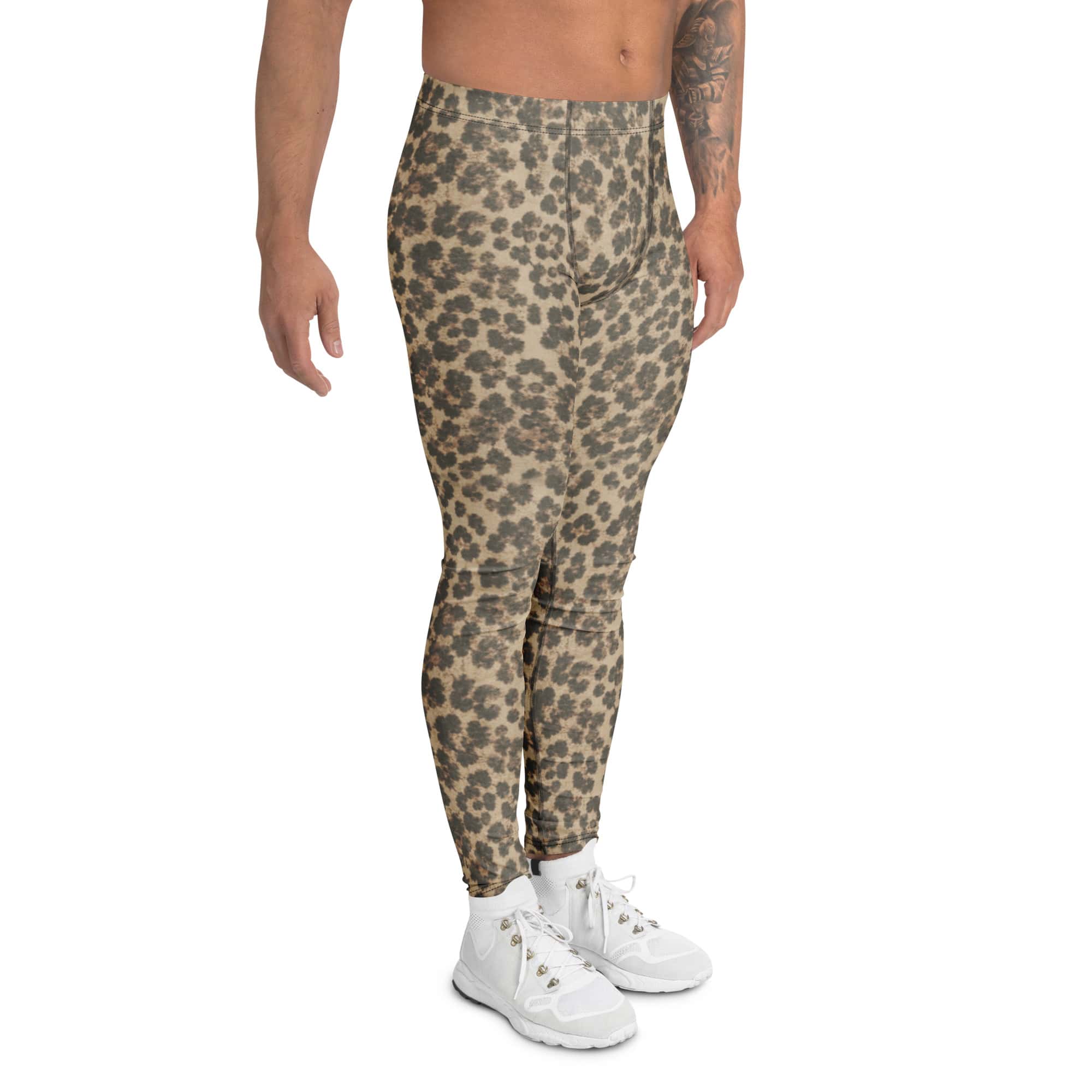 Neutral Leopard Men's Leggings