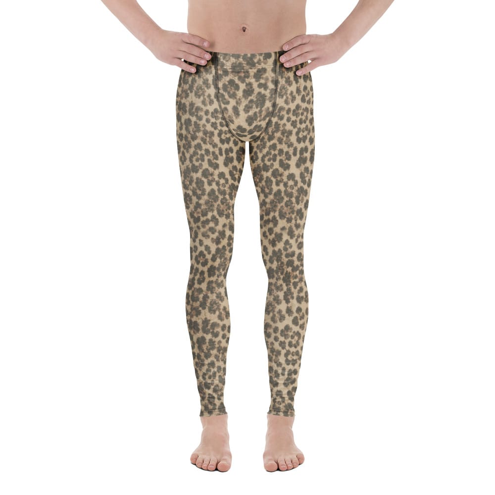 Neutral Leopard Men's Leggings
