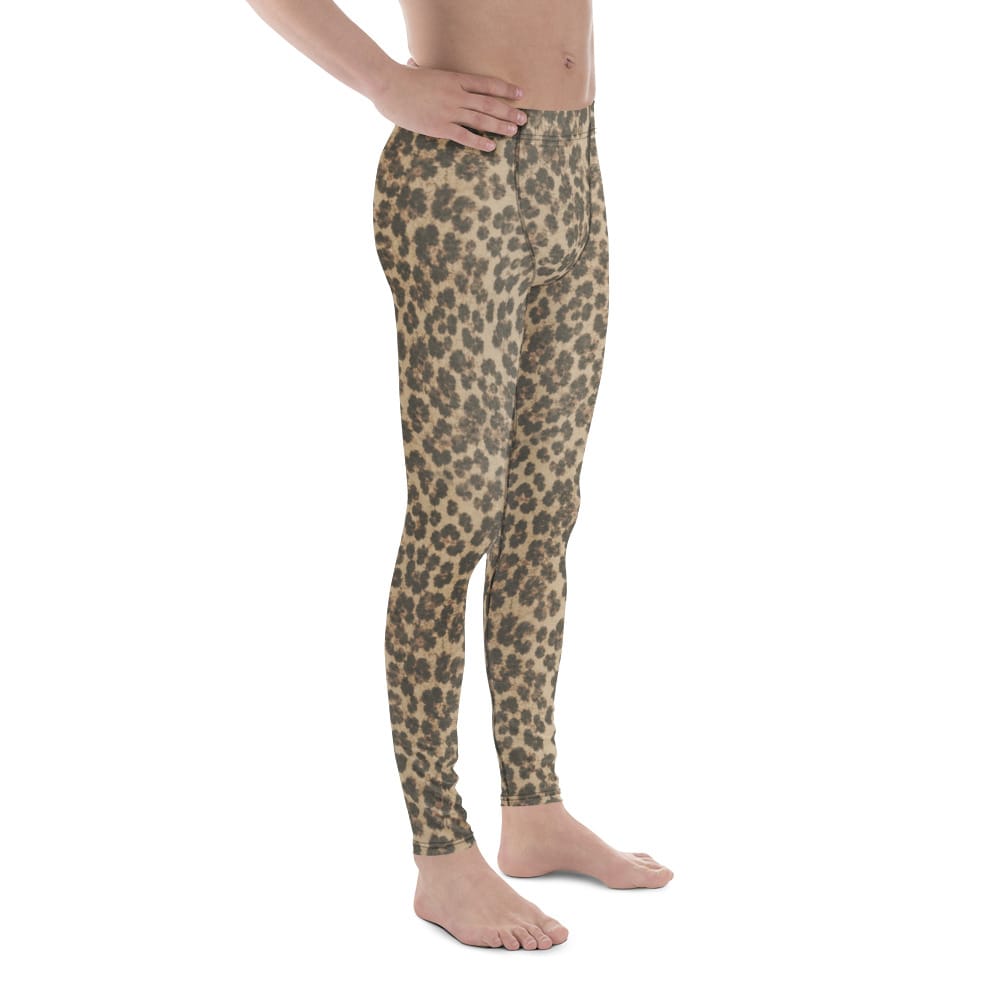 Neutral Leopard Men's Leggings
