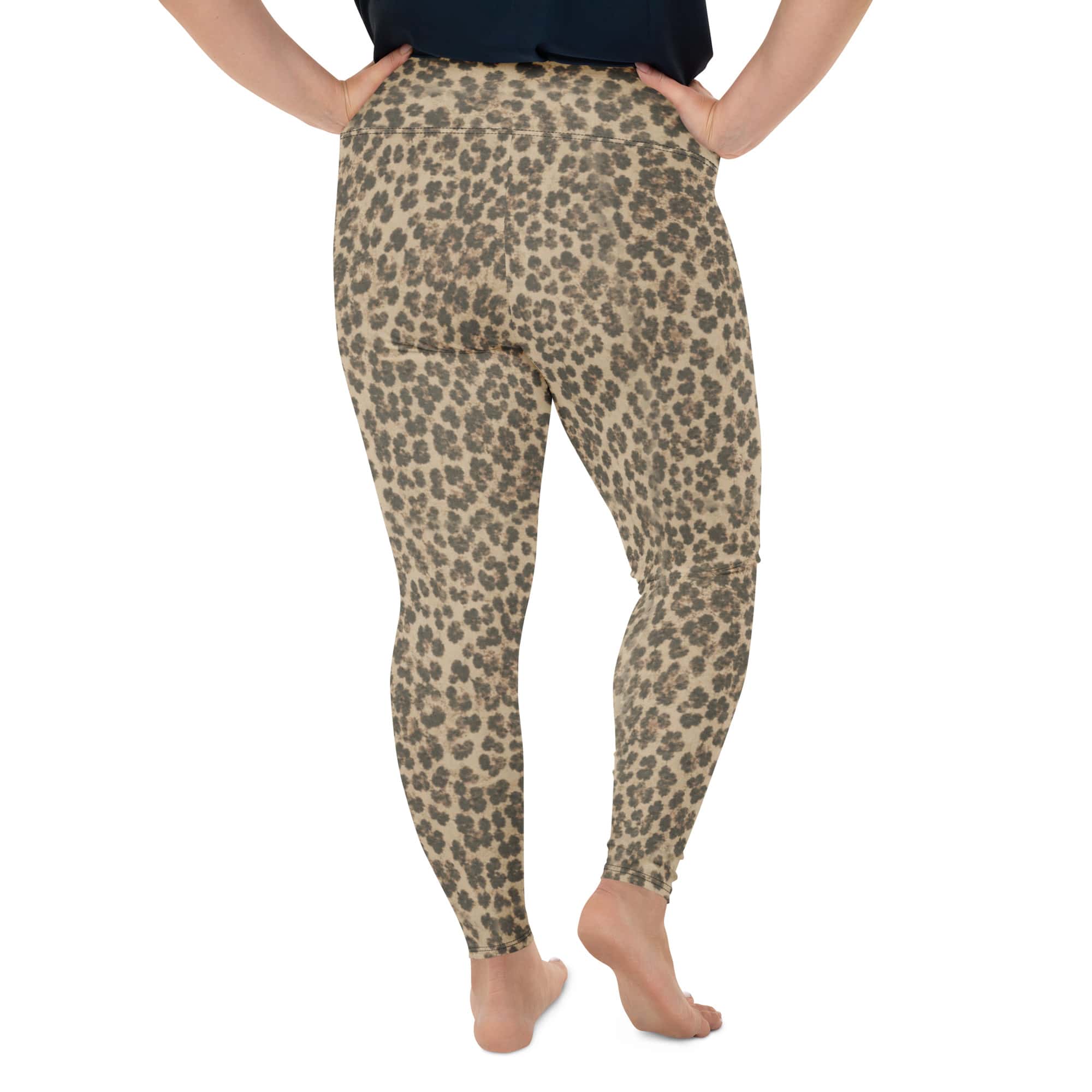 Neutral Leopard Plus Size Leggings