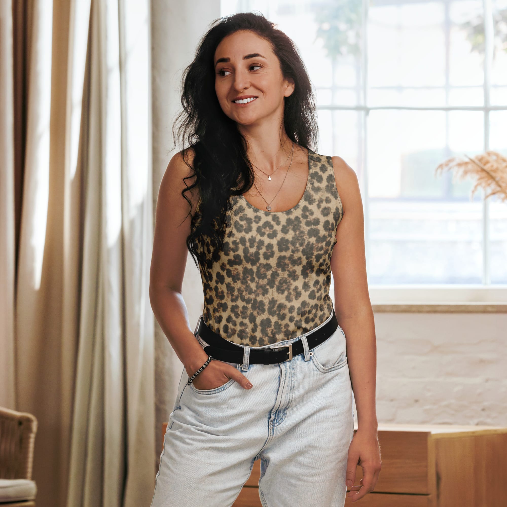 Neutral Leopard Tank Top