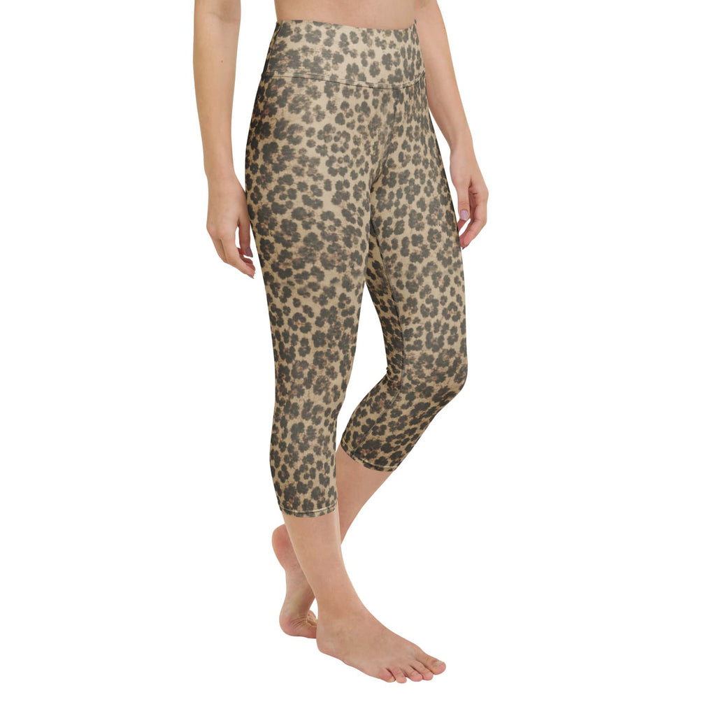 Neutral Leopard Yoga Capris