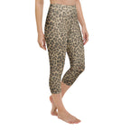 Neutral Leopard Yoga Capris
