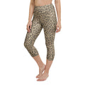 Neutral Leopard Yoga Capris