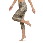 Neutral Leopard Yoga Capris