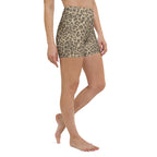 Neutral Leopard Yoga Shorts