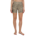 Neutral Leopard Yoga Shorts