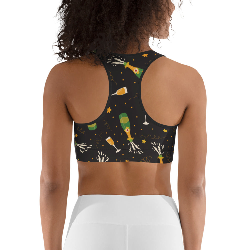 New Year's Toast Sports Bra